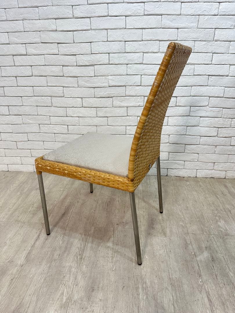 ③【東京23区配送無料】高級家具　アンティークラタン　椅子　チェア　ダイニング