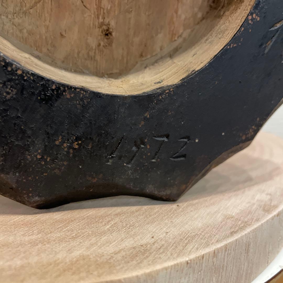 木彫りの熊 引間二郎 木歩作 やくも 北海道 工芸品1972年 木製クマ頭部彫刻