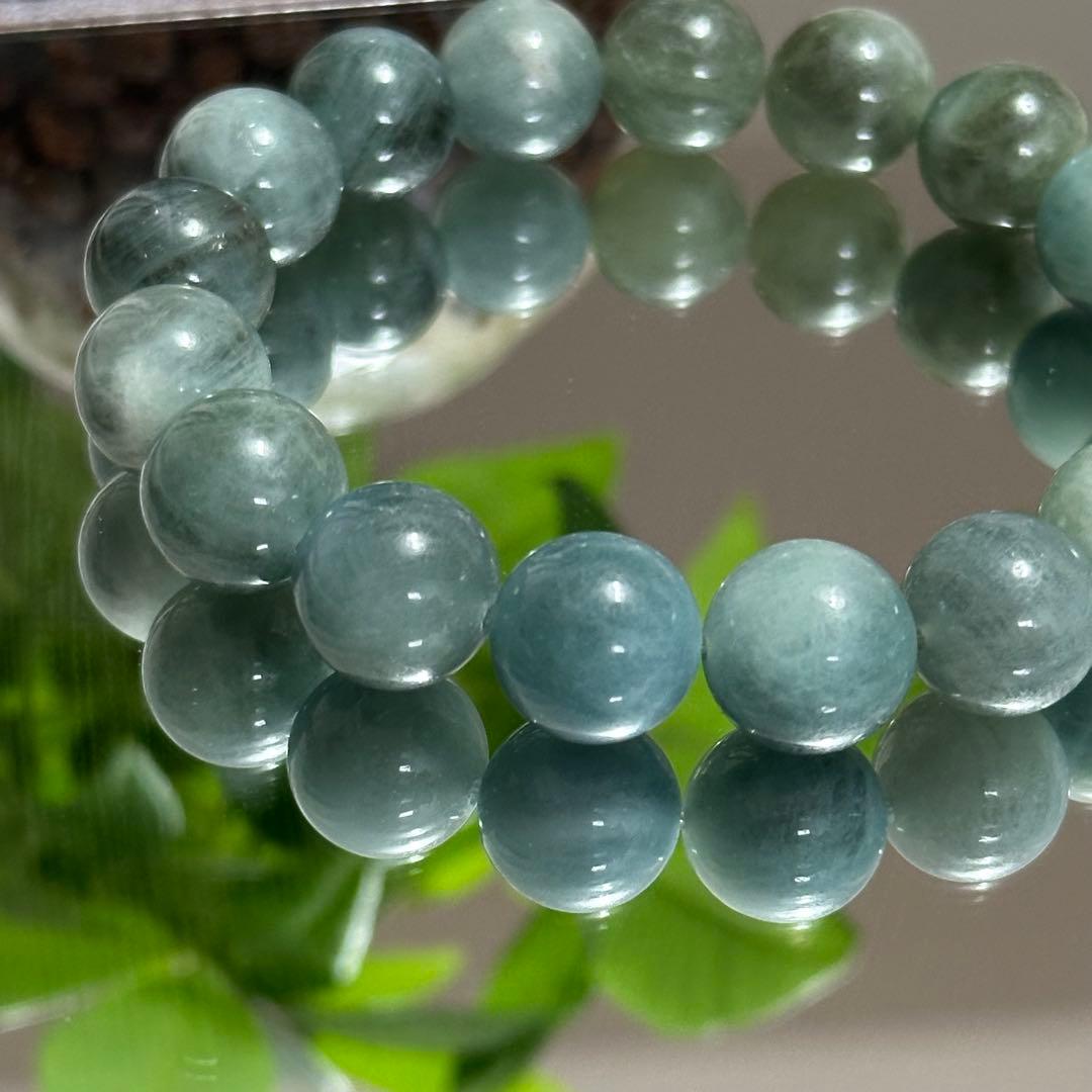 激レア 高品質 グリーン アクアマリン 大玉 ブレスレット 天然石