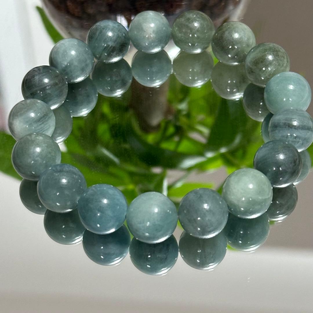 激レア 高品質 グリーン アクアマリン 大玉 ブレスレット 天然石