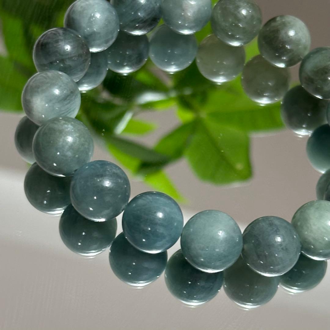 激レア 高品質 グリーン アクアマリン 大玉 ブレスレット 天然石