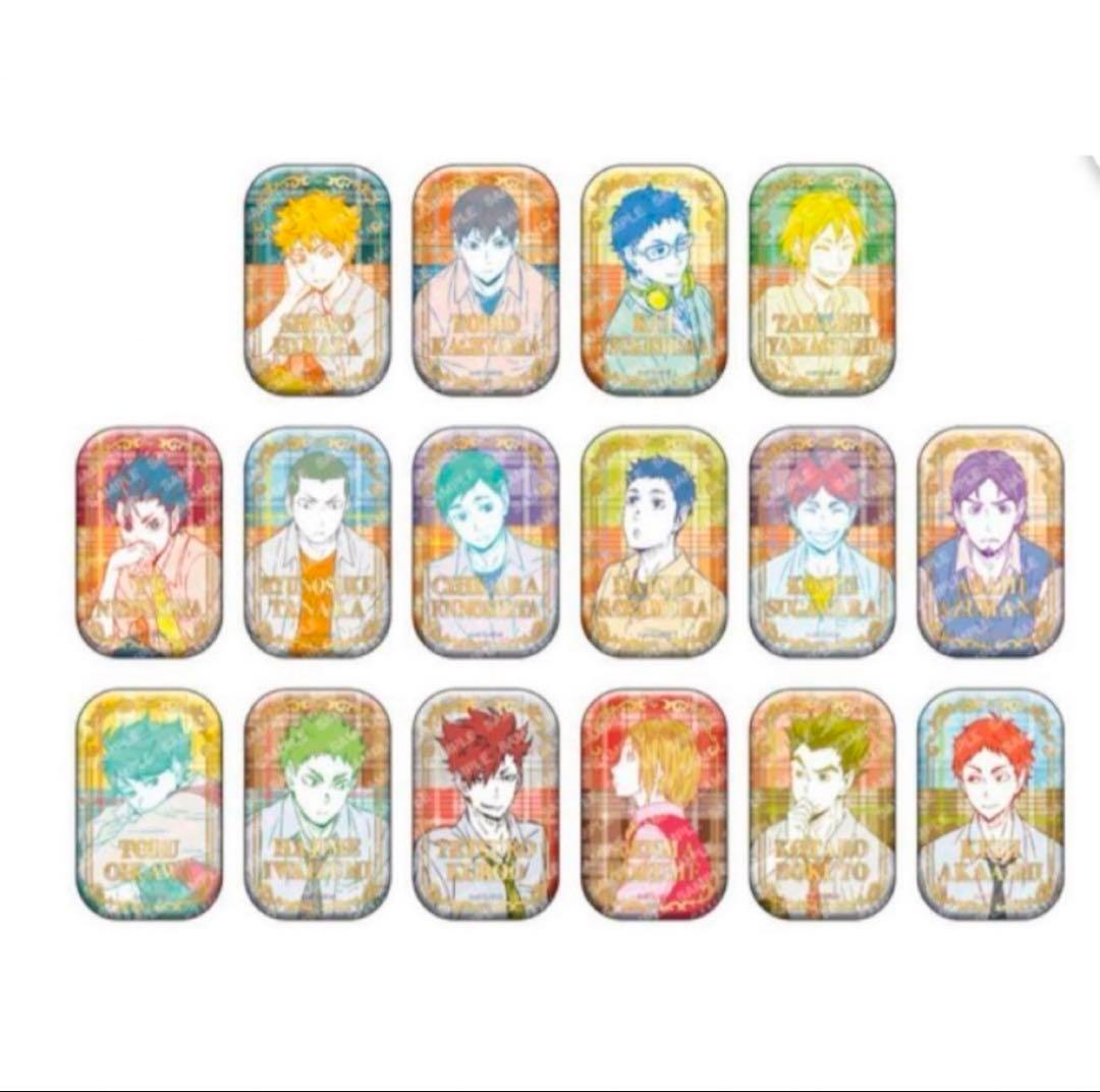 ハイキュー！！スクエア缶バッジ【BOX】（オフショット×カラー第一弾）