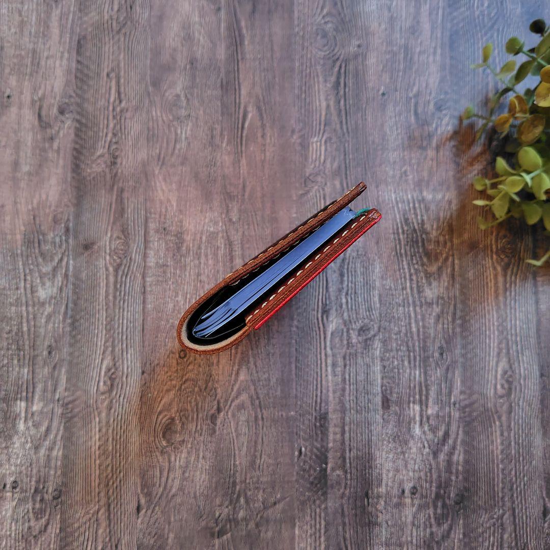 ハンドメイド 本革 カードホルダー カードケース バインダー チーズ 苺