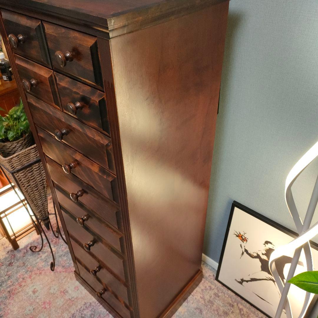 民芸家具 チェスト 9段 11杯