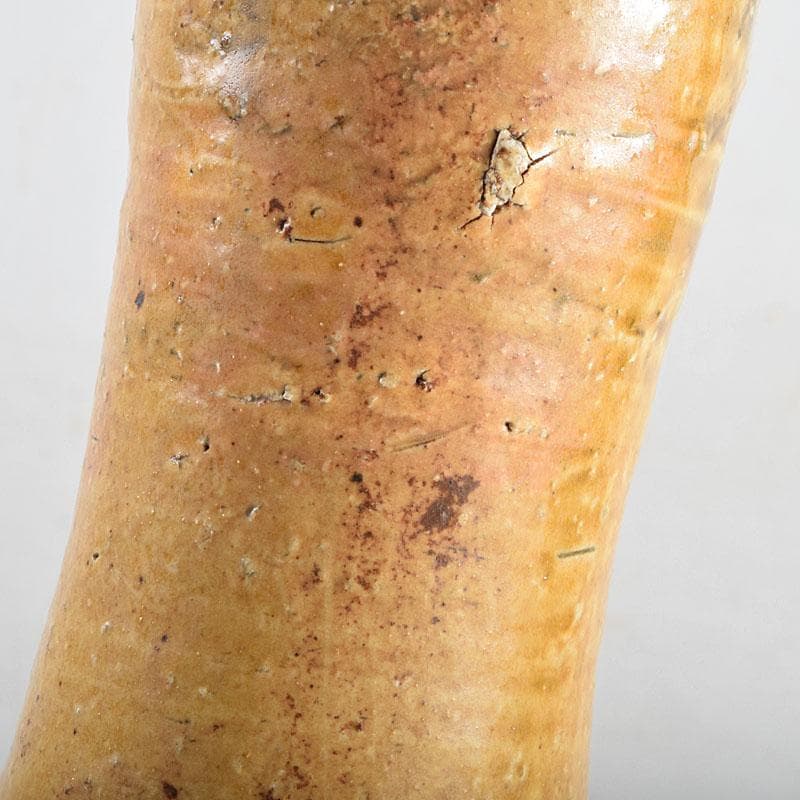 茶道具　清水六兵衛作　黄伊羅保　瓢形花瓶　共箱　N　R9574H