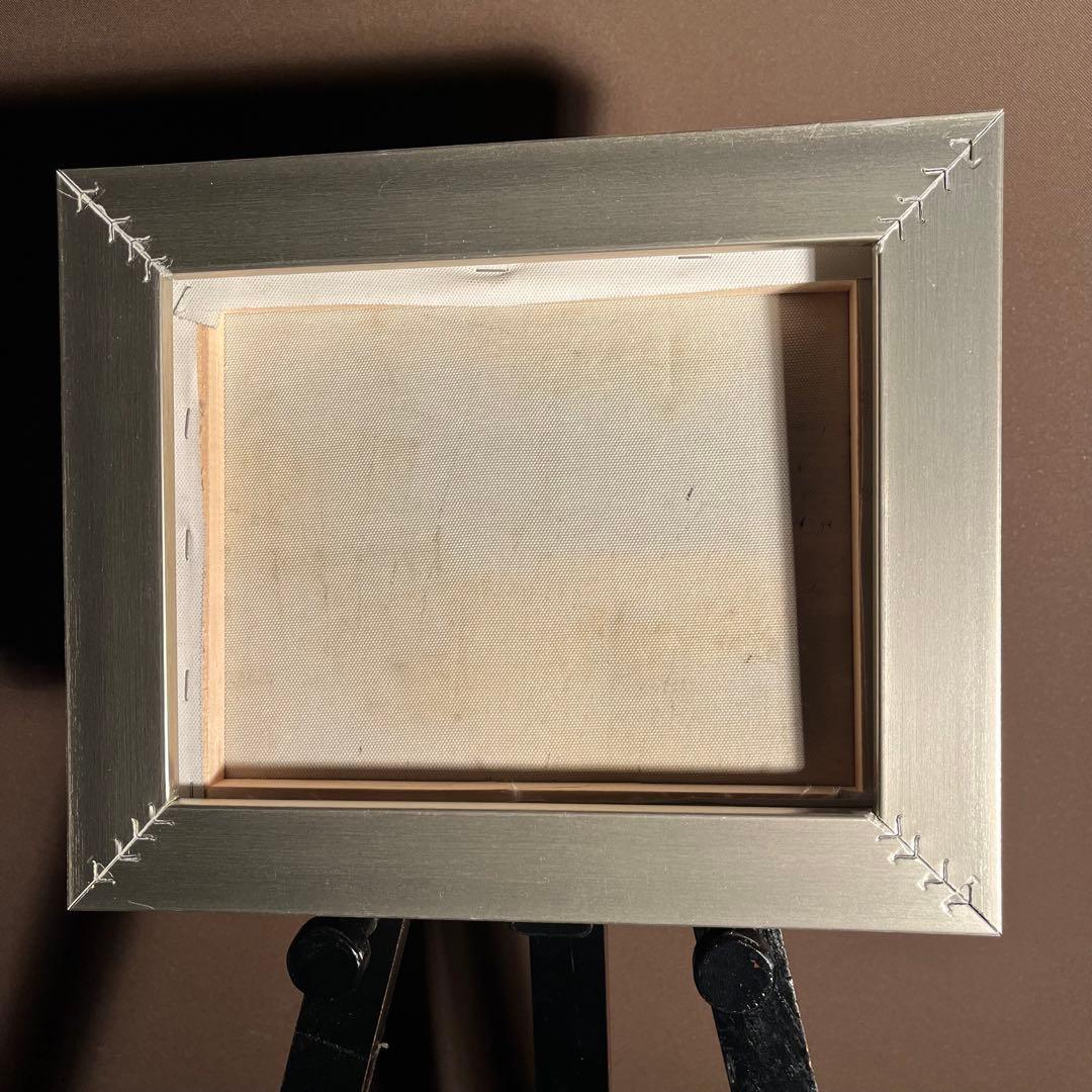 手書き油絵 ヨット 額付 絵画 インテリア 油彩画