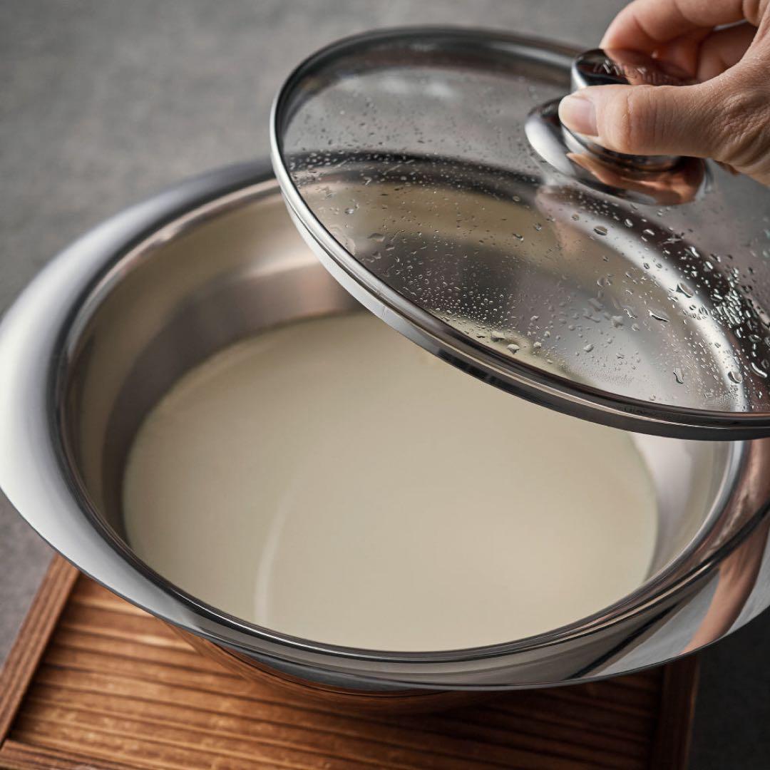 マイヤーMEYER ステンレススチール 両手鍋 ガラス蓋付きNEWパン22cm