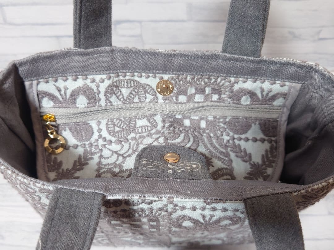 forest tile light blue ミナペルホネン トートバッグ