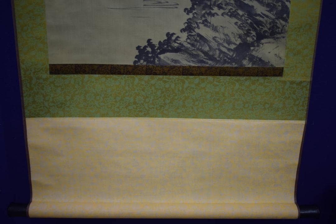 不詳/作者不詳/山水画賛/中国画/布袋屋掛軸HJ-649