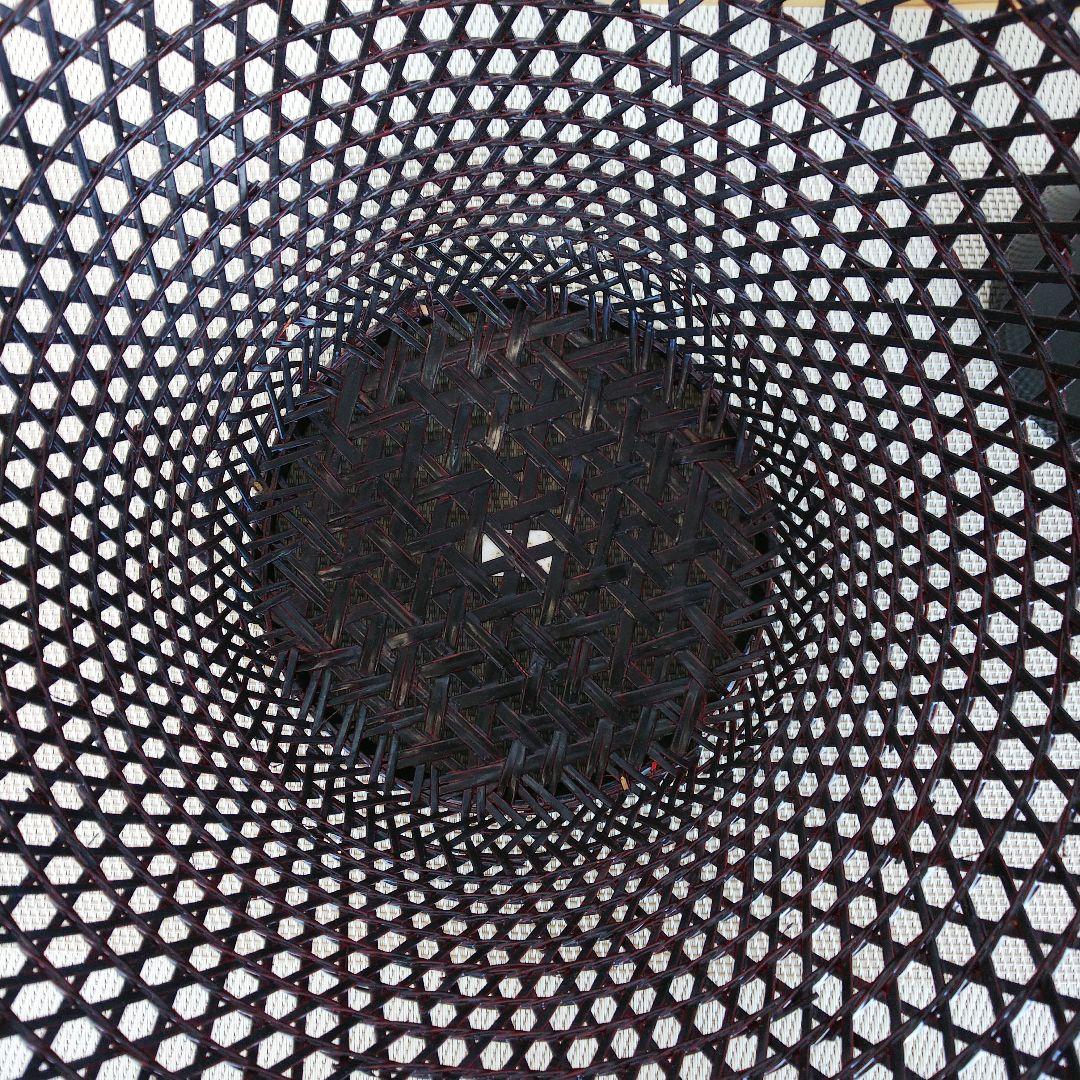 ★ 未使用品 花器耳付スカシ大 ② / 九籃の籃胎漆器 久留米  高さ約23㎝