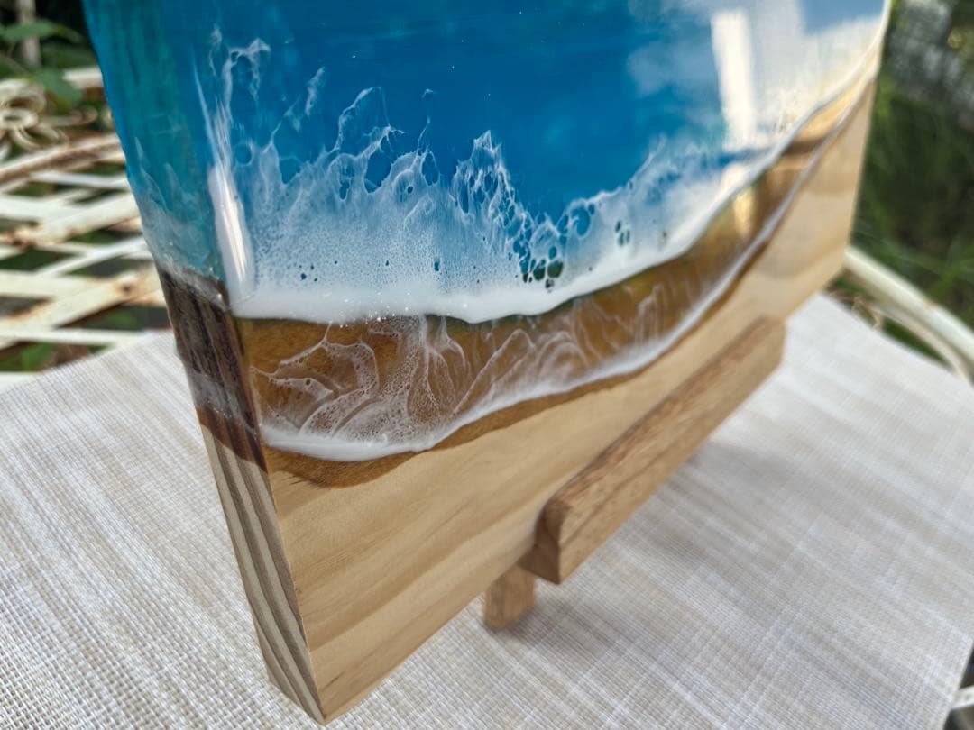 レジンアート海(琉球松、A4板)