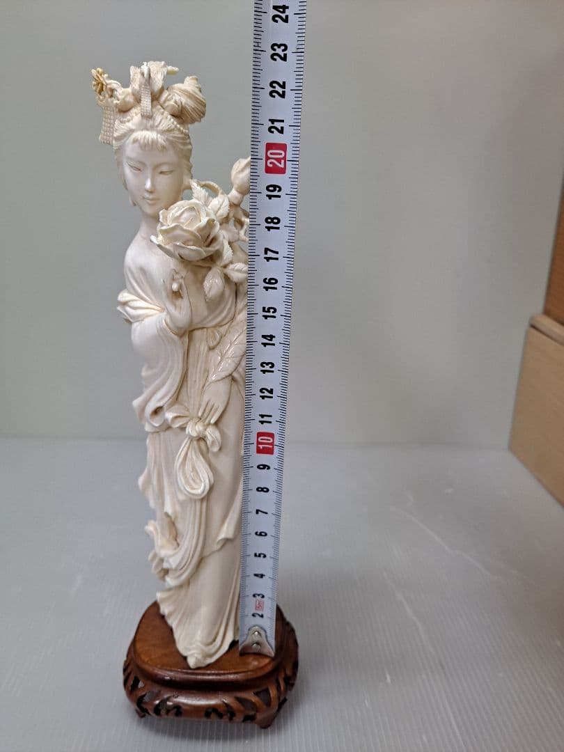 極上天女 置物 377g/台込み高さ約26㎝ 合わせ箱 送料込み