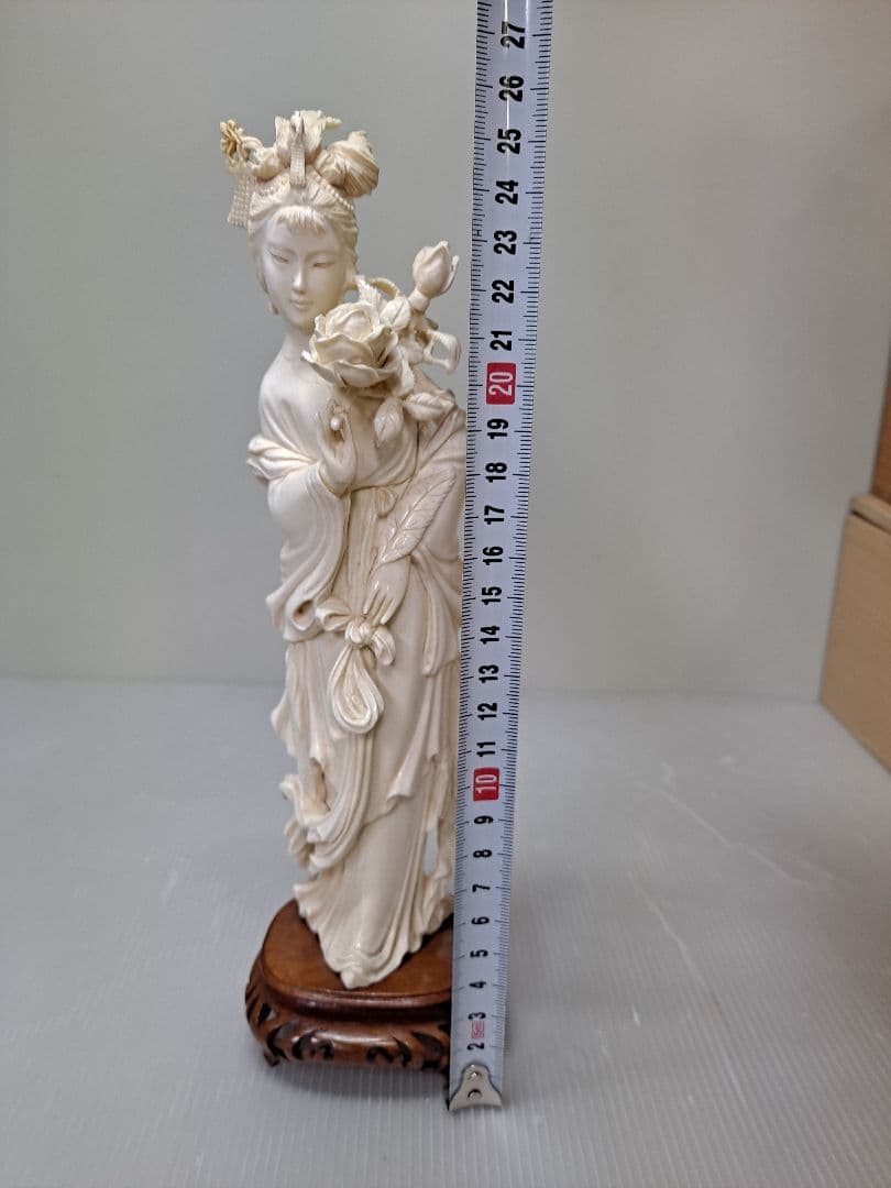 極上天女 置物 377g/台込み高さ約26㎝ 合わせ箱 送料込み