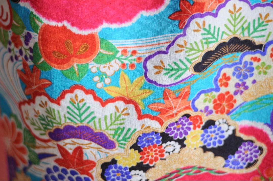 七五三 アンティーク 7歳 女の子 フルセット アンティーク着物 正絹 ピンク