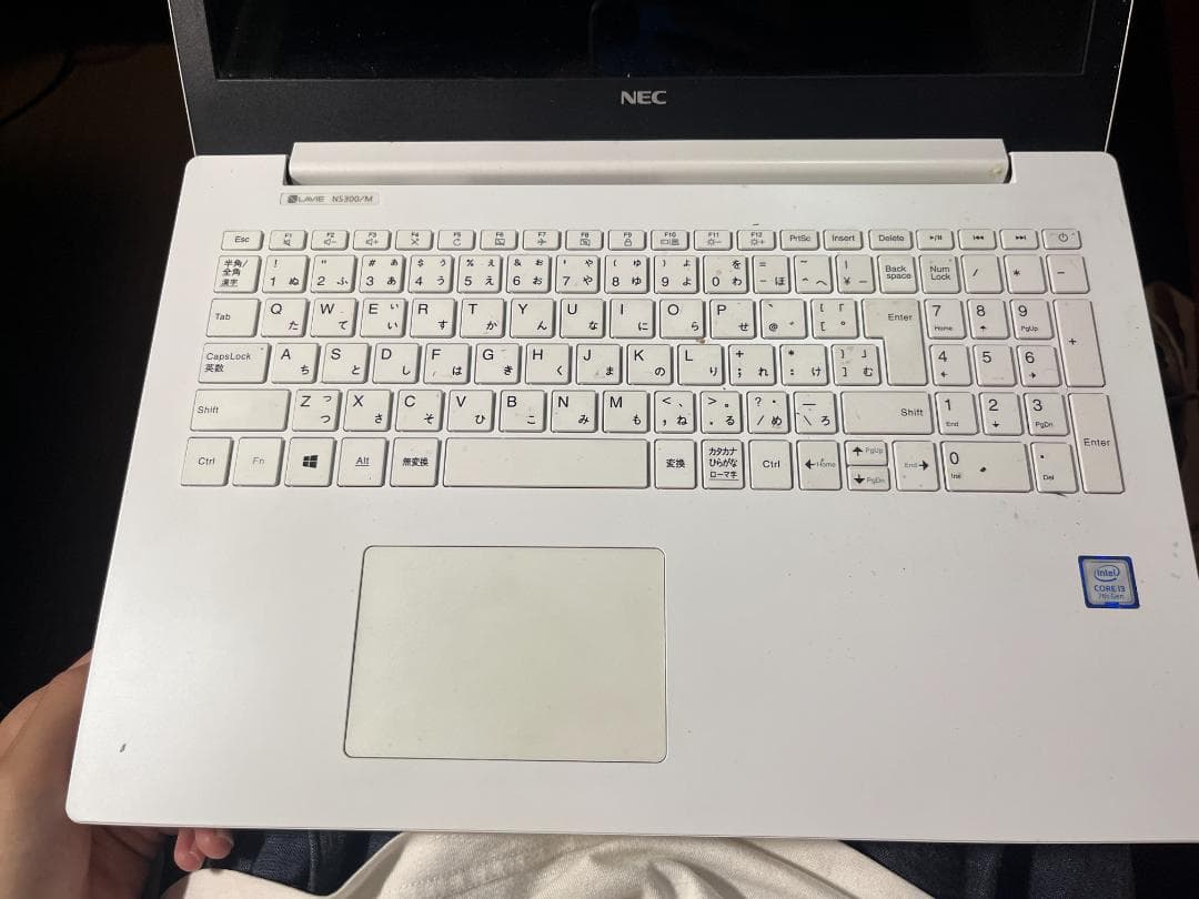 NEC ノートPC ホワイト ACアダプター付き　型番PC-NS300MAW