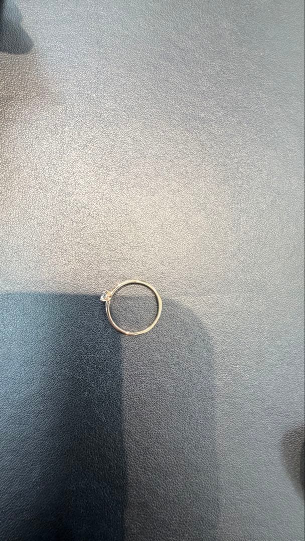 0.3カラット　18金ピンクゴールド素材指輪　ダイヤモンドが透明感あり　11号