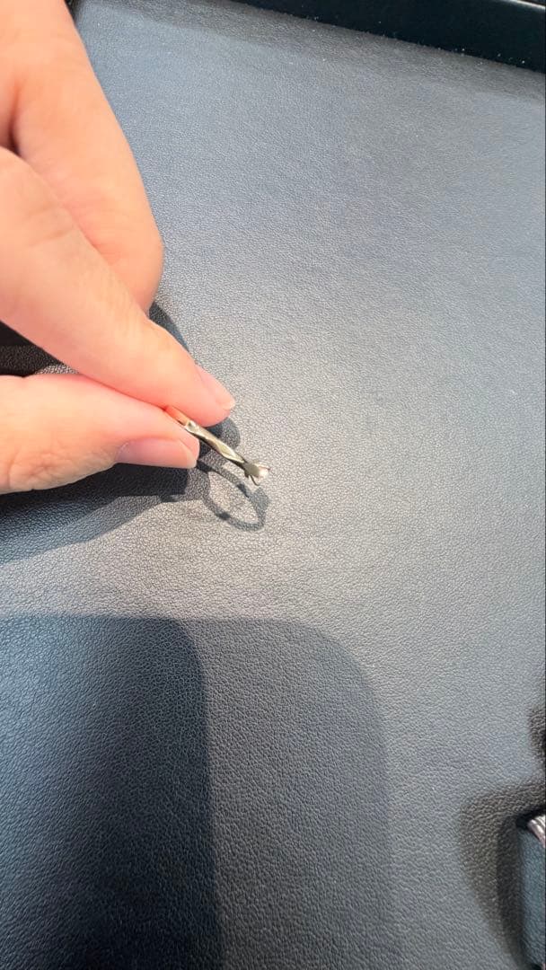 0.3カラット　18金ピンクゴールド素材指輪　ダイヤモンドが透明感あり　11号