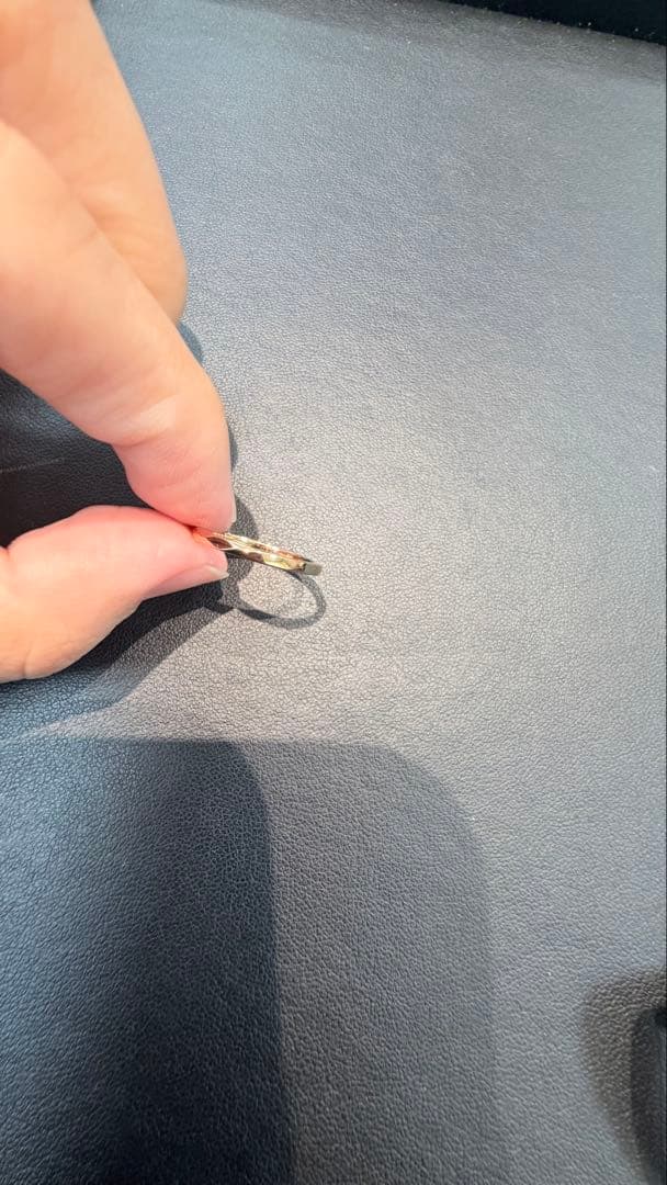 0.3カラット　18金ピンクゴールド素材指輪　ダイヤモンドが透明感あり　11号