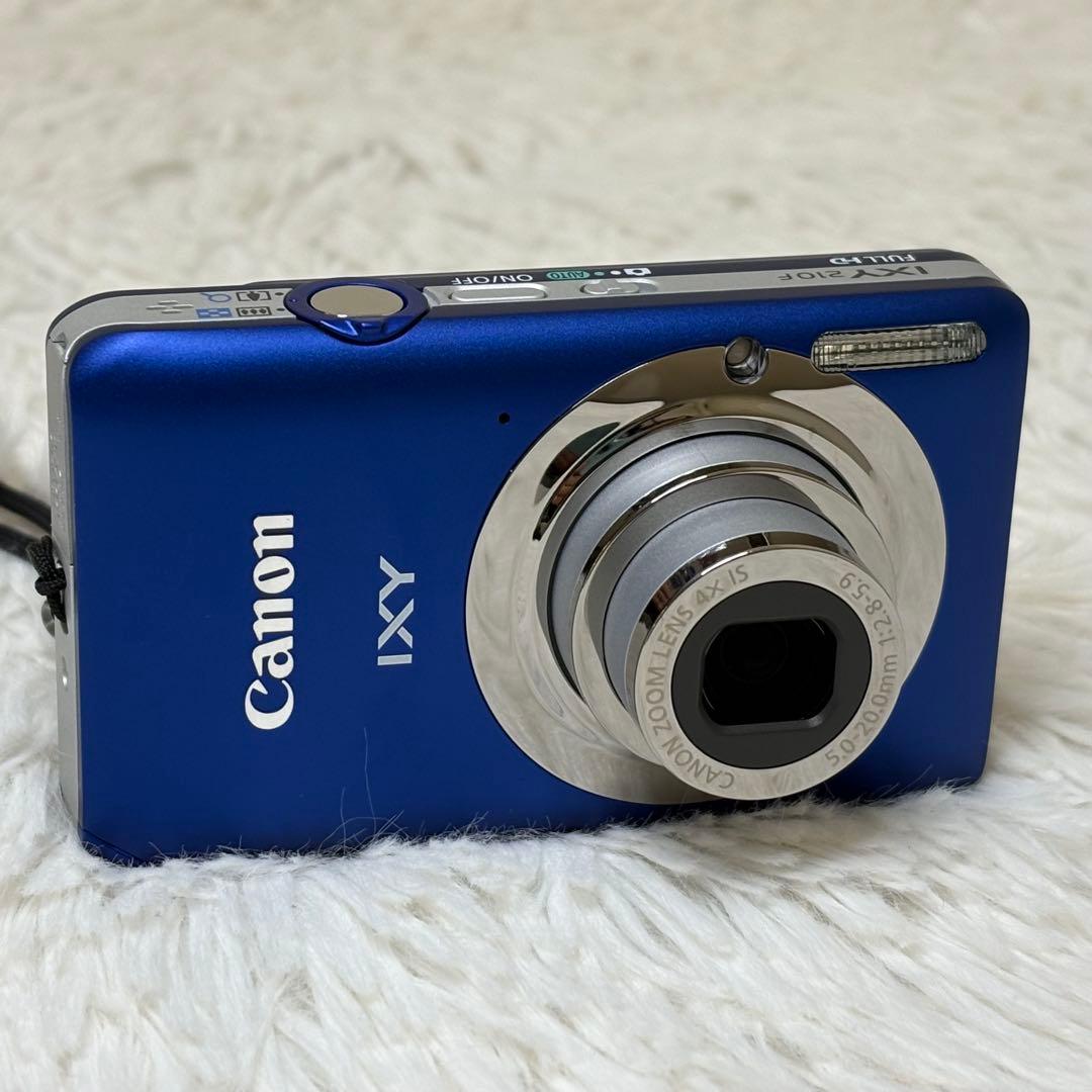 美品　Canon カメラ　IXY 210F PC1588 青　コンデジ　動作品