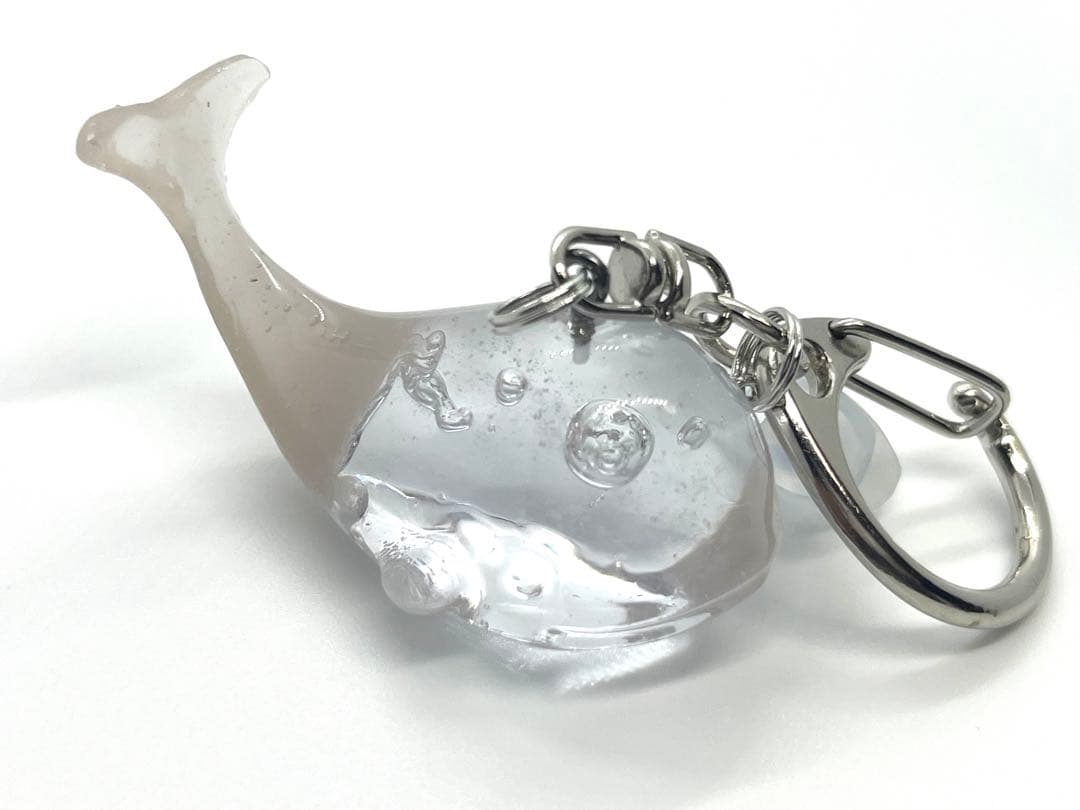 クジラ　レジン　バブル　バックチャーム　キーホルダー