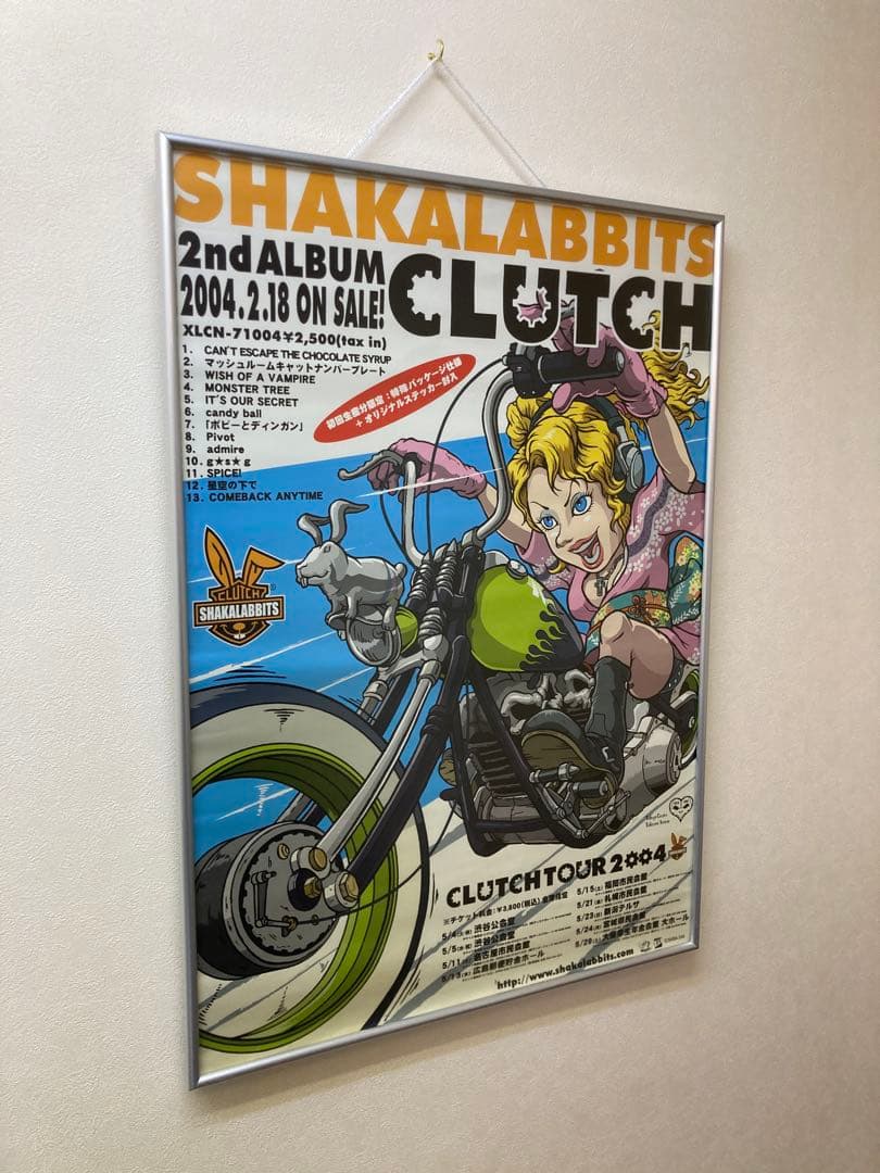 シャカラビ CLUTCH SHAKALABBITS 告知ポスター B2