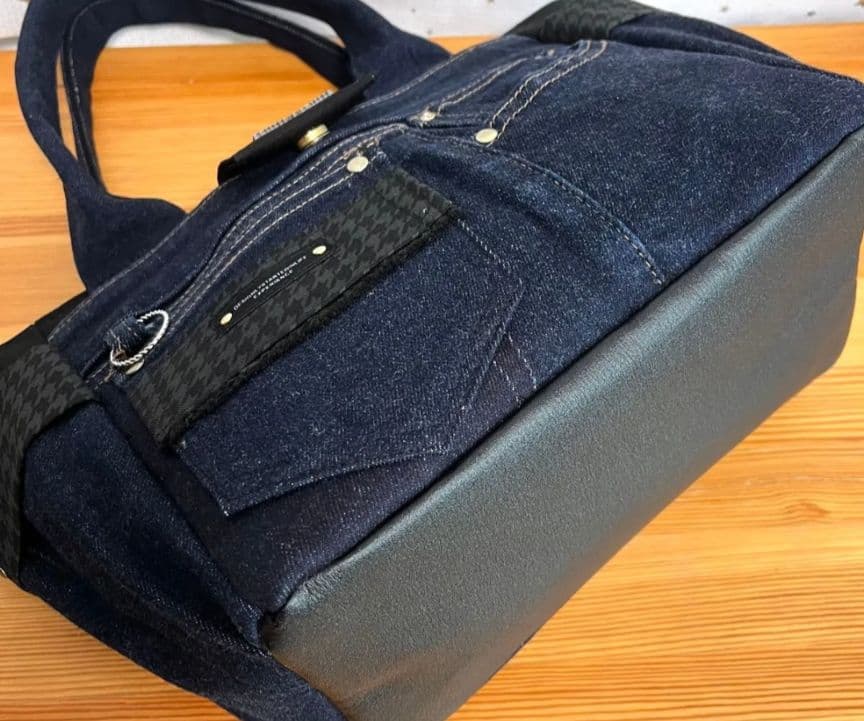デニムリメイクバッグ（L）No.894☆ハンドバッグ　マザーズバッグ