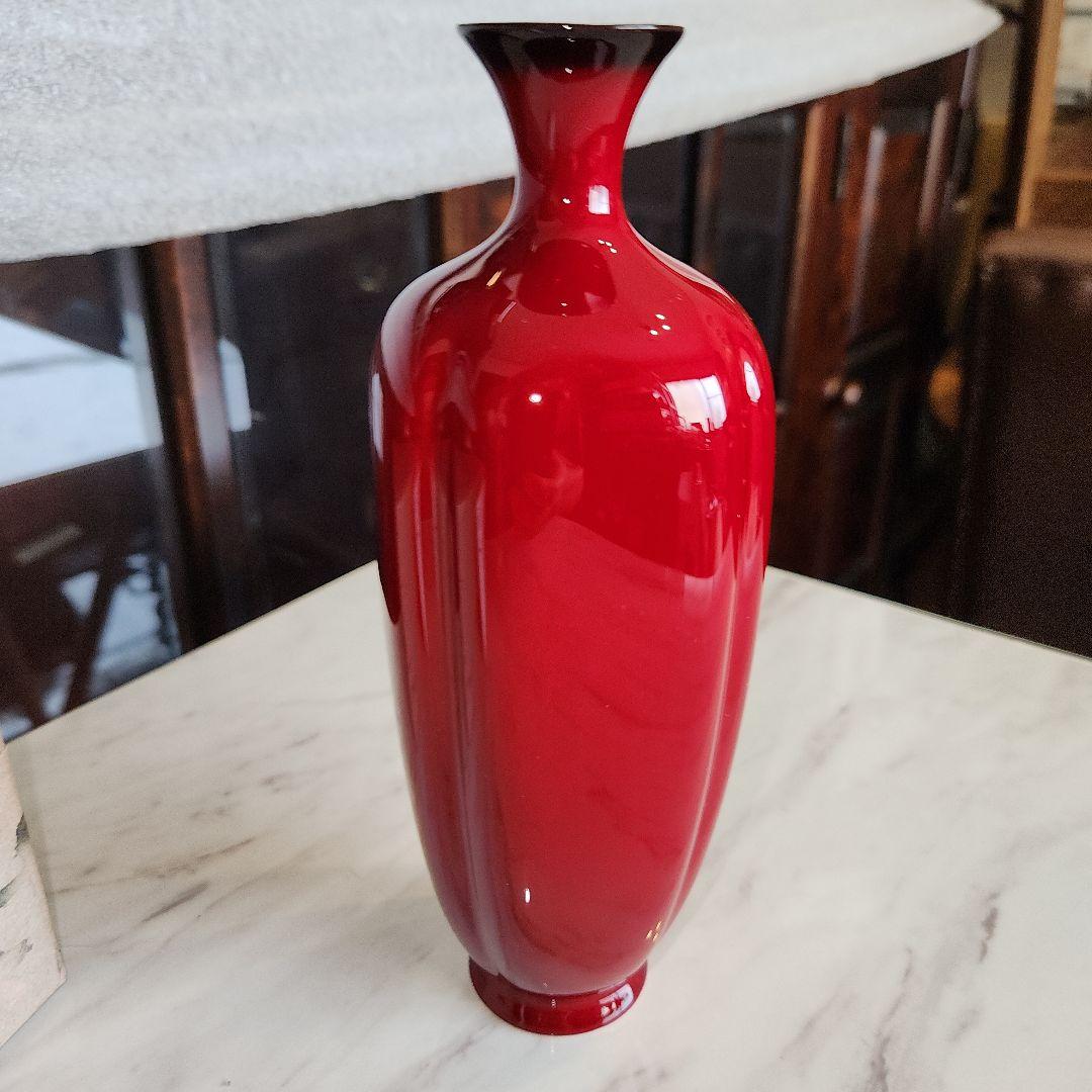 ノリタケスタジオコレクション　花瓶　辰砂　花生