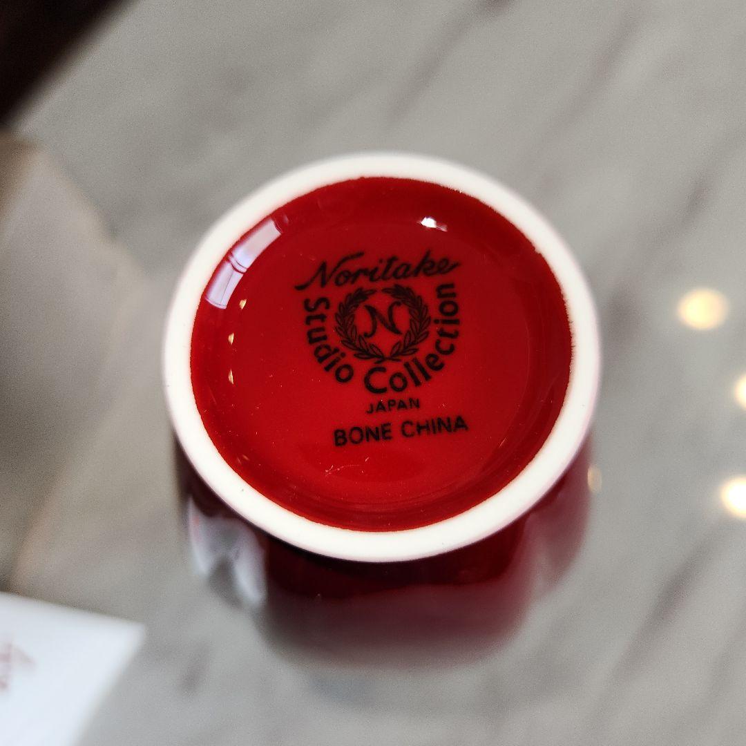 ノリタケスタジオコレクション　花瓶　辰砂　花生