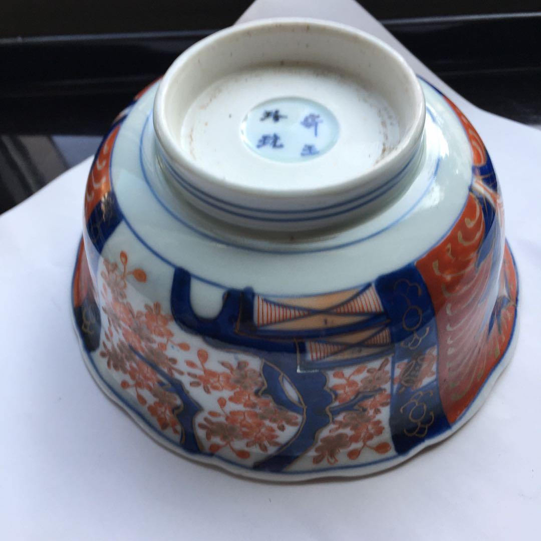 古伊万里／桜図／アンティーク　中鉢1つ　大聖寺伊万里や染付好きの方に