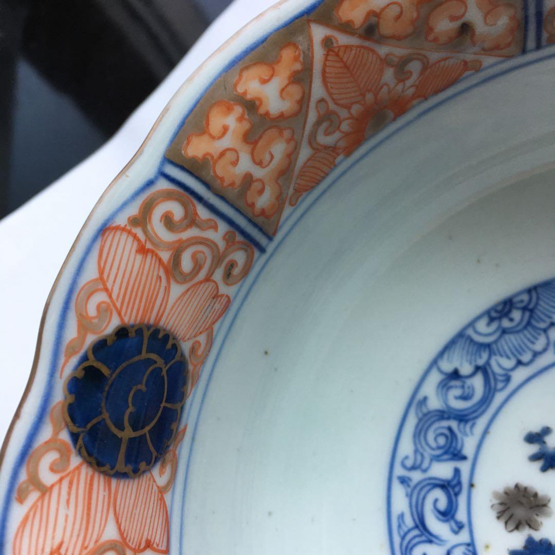 古伊万里／桜図／アンティーク　中鉢1つ　大聖寺伊万里や染付好きの方に