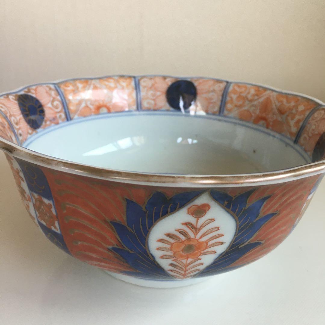 古伊万里／桜図／アンティーク　中鉢1つ　大聖寺伊万里や染付好きの方に