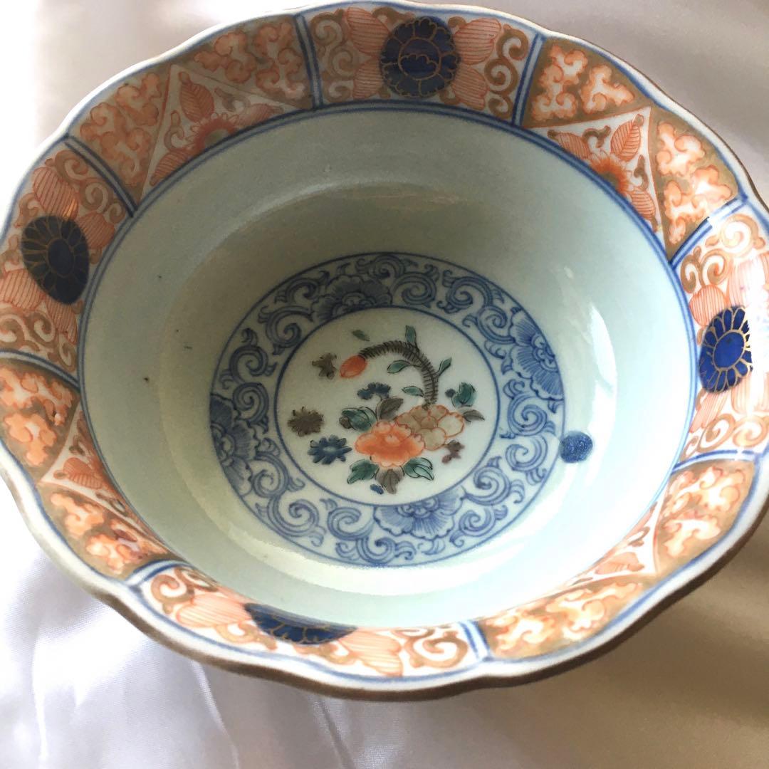 古伊万里／桜図／アンティーク　中鉢1つ　大聖寺伊万里や染付好きの方に