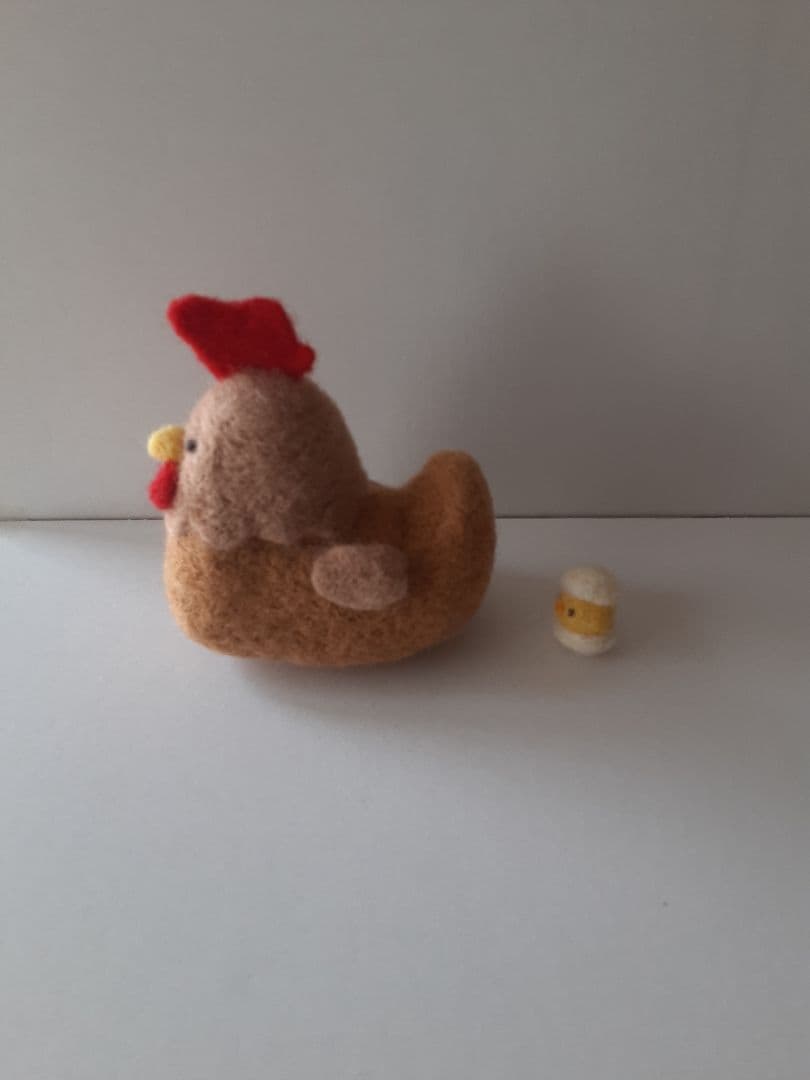 羊毛フェルト 鶏とひよこ