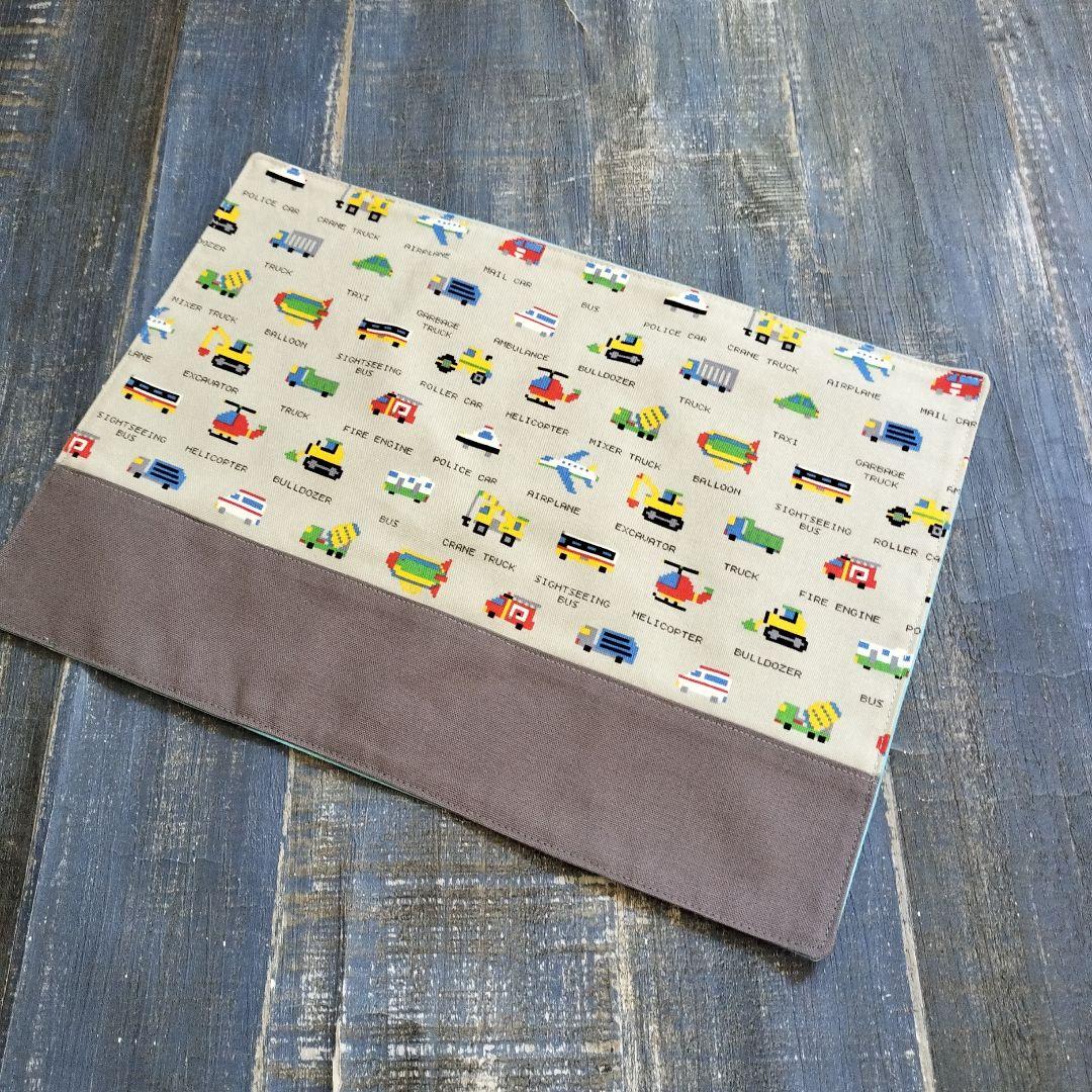 サリーさまkeep!　ランチョンマット　ピクセルドットはたらく車　ライトグレー