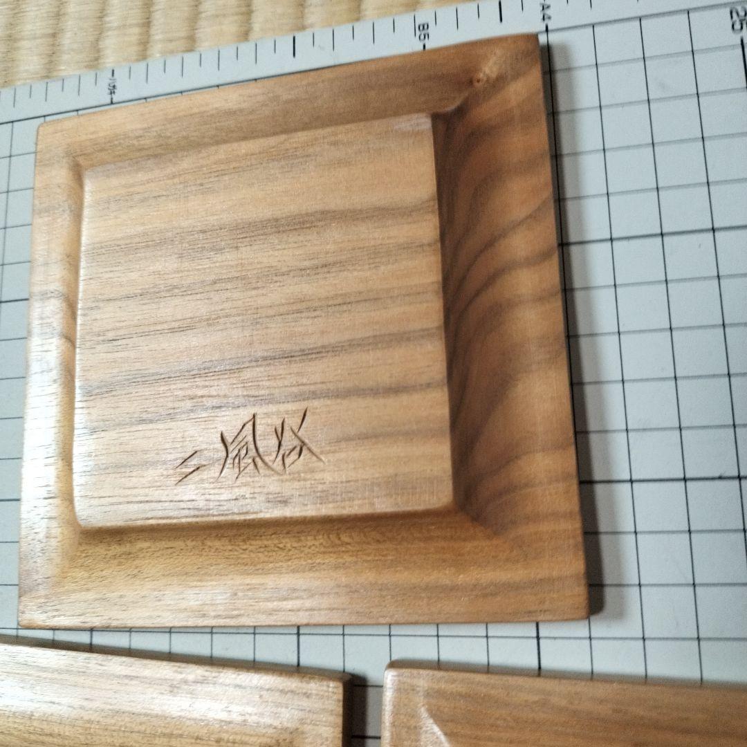 二風谷 茶托 ５枚セット イタ トレー 伝統工芸品 アイヌ