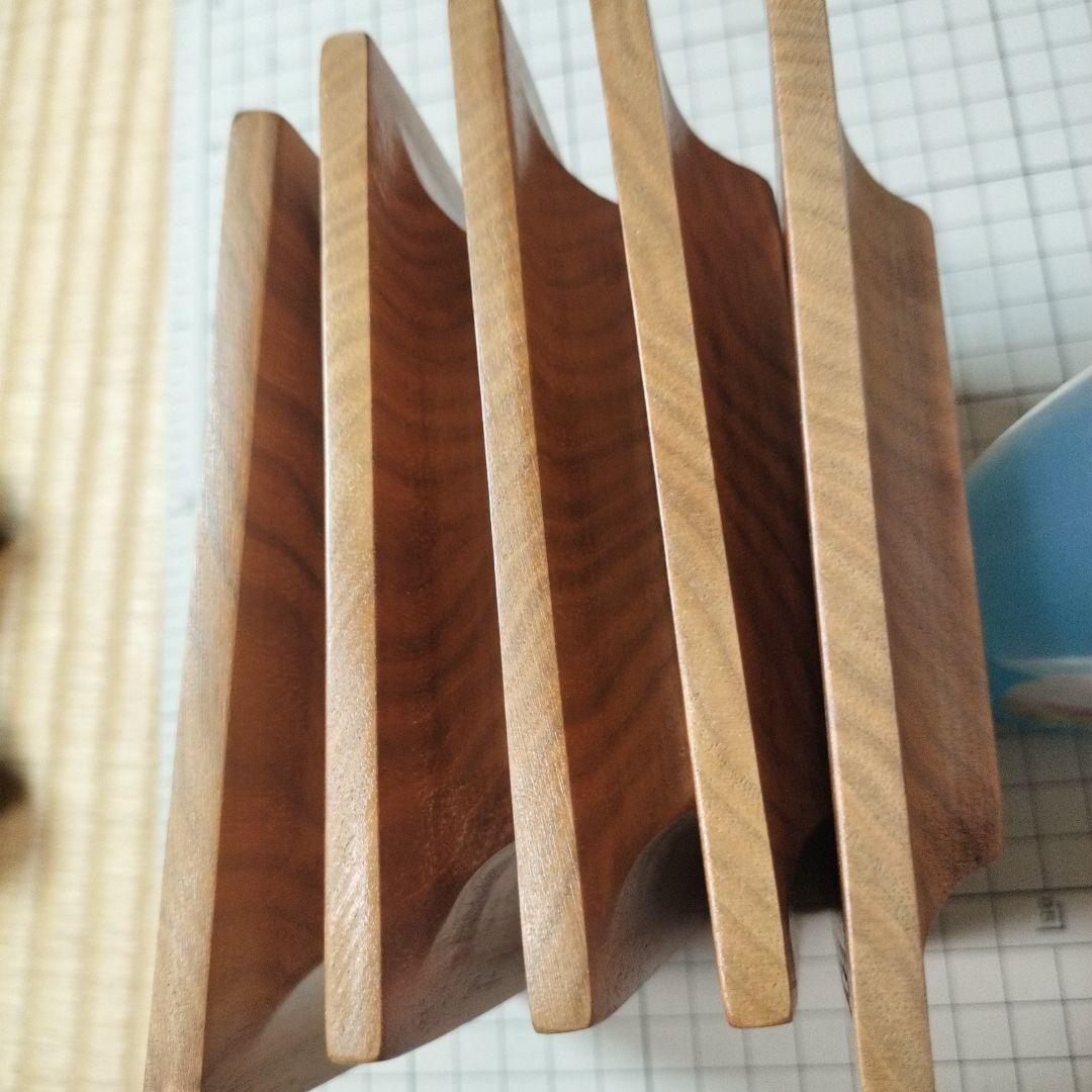 二風谷 茶托 ５枚セット イタ トレー 伝統工芸品 アイヌ