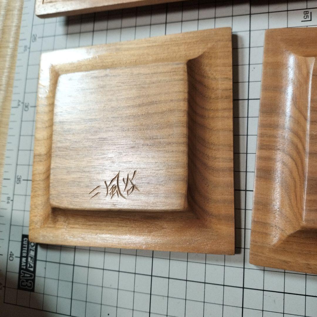 二風谷 茶托 ５枚セット イタ トレー 伝統工芸品 アイヌ