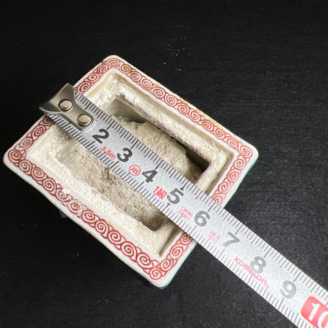 古九谷　獅子香炉　木箱付　高さ約10.5㎝　東Y8-0220☆2F