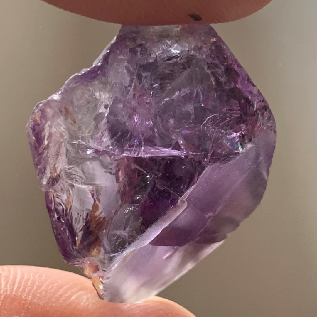大粒美石★アメトリン 9.3 ct、アメシスト＆シトリン原石set (31)