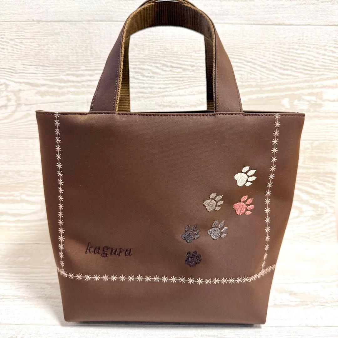 コーギー犬刺繍♡秋冬トートバッグ
