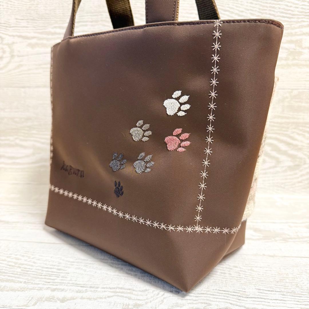 コーギー犬刺繍♡秋冬トートバッグ