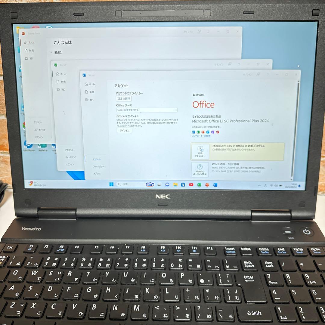 NEC ノートPC Core i5 高速起動SSD メモリ8GB オフィス入り