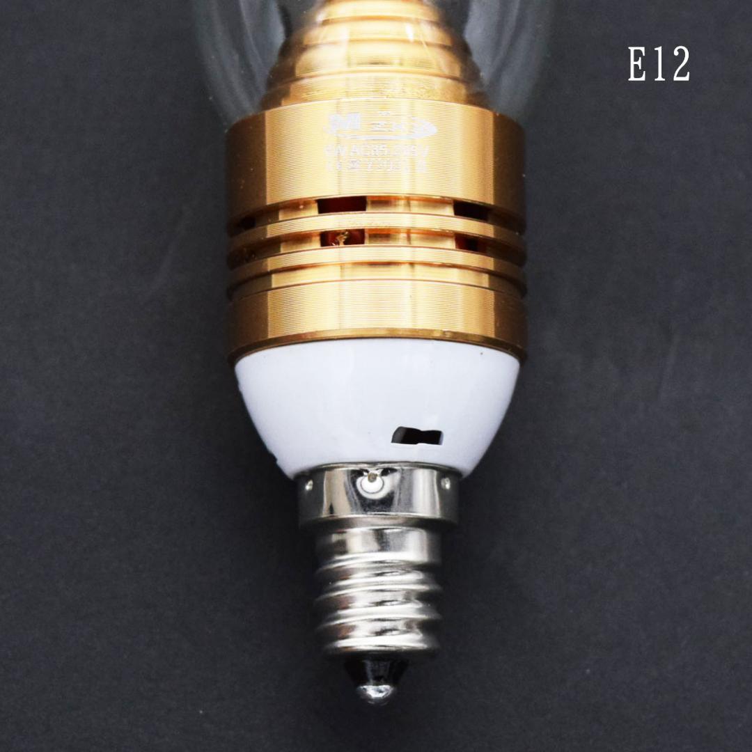 【10個セット】シャンデリア用　LED電球　E-12
