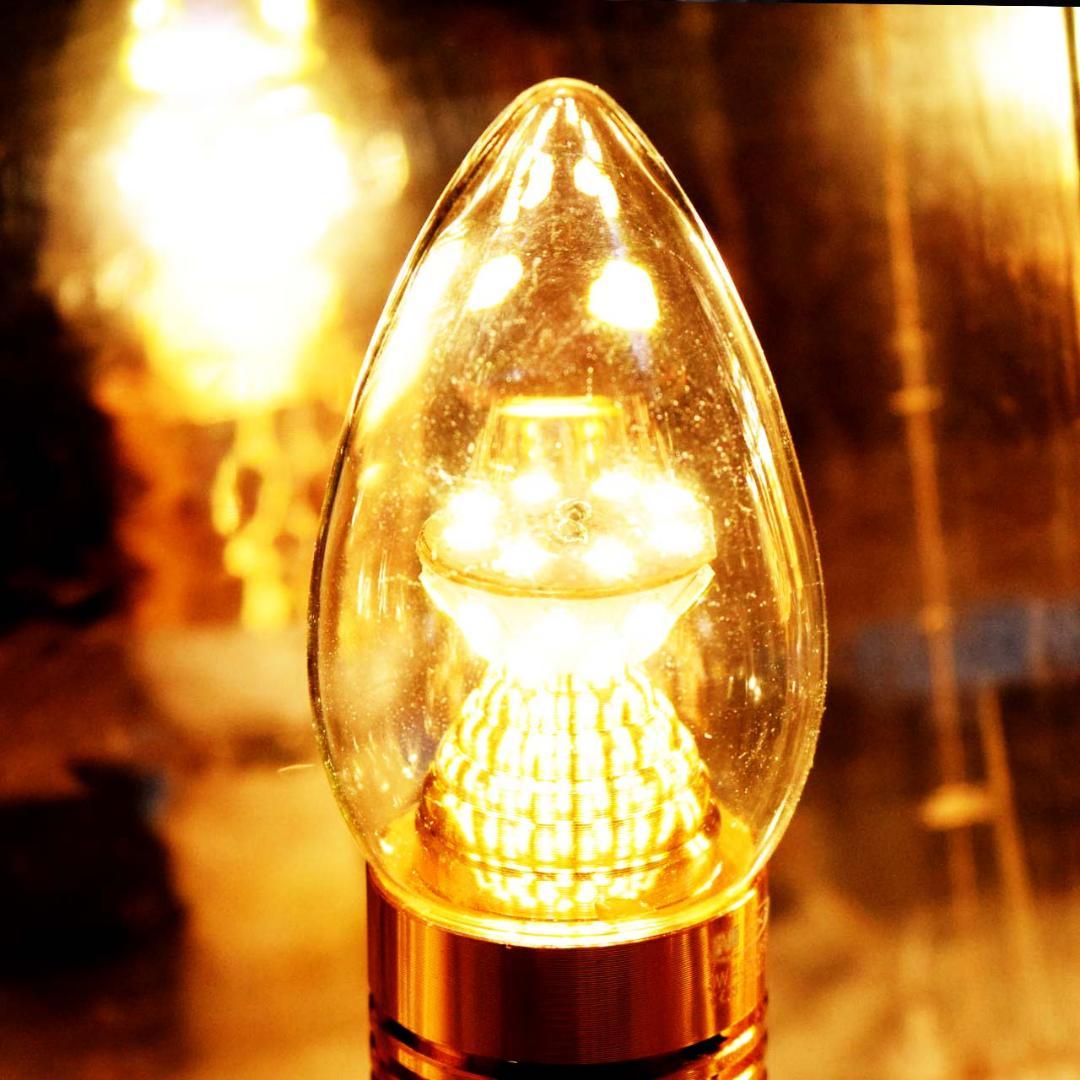 【10個セット】シャンデリア用　LED電球　E-12