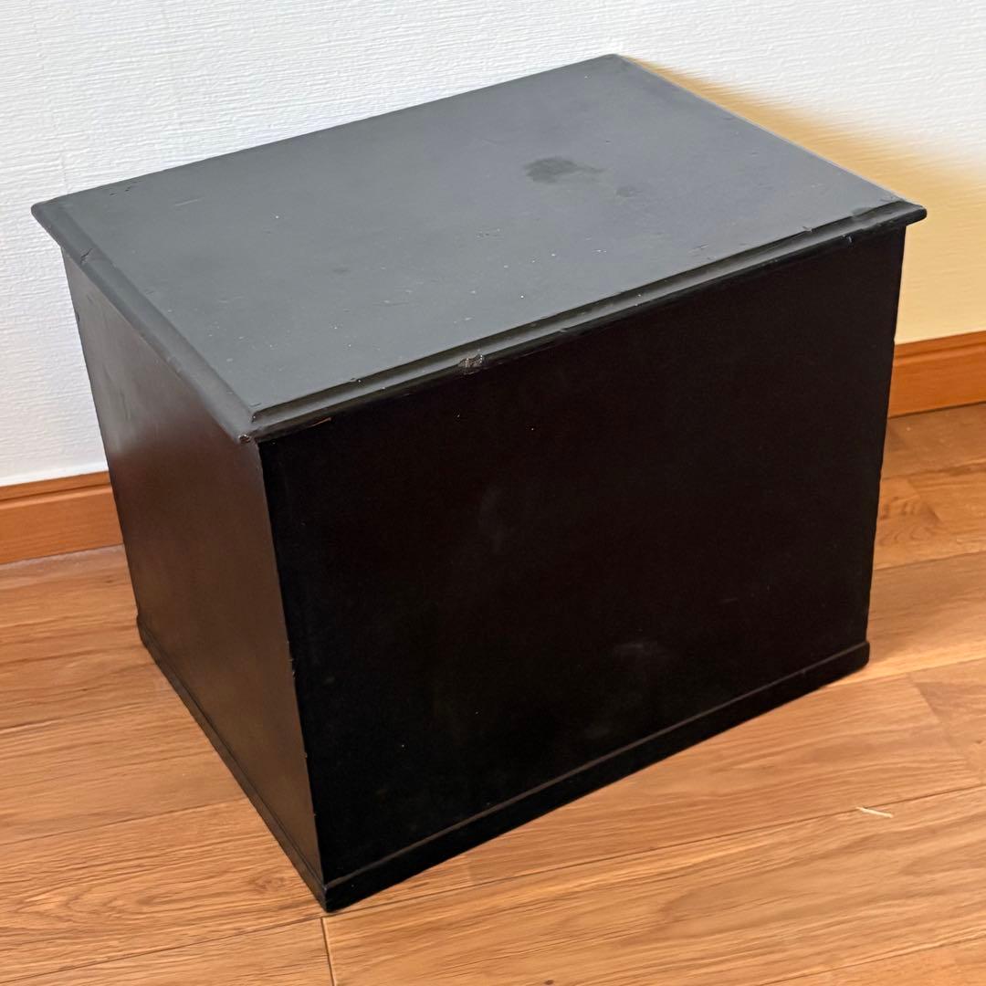 【大正〜昭和初期頃】時代薬箪笥 真鍮金具／木製小箪笥／骨董収納箱