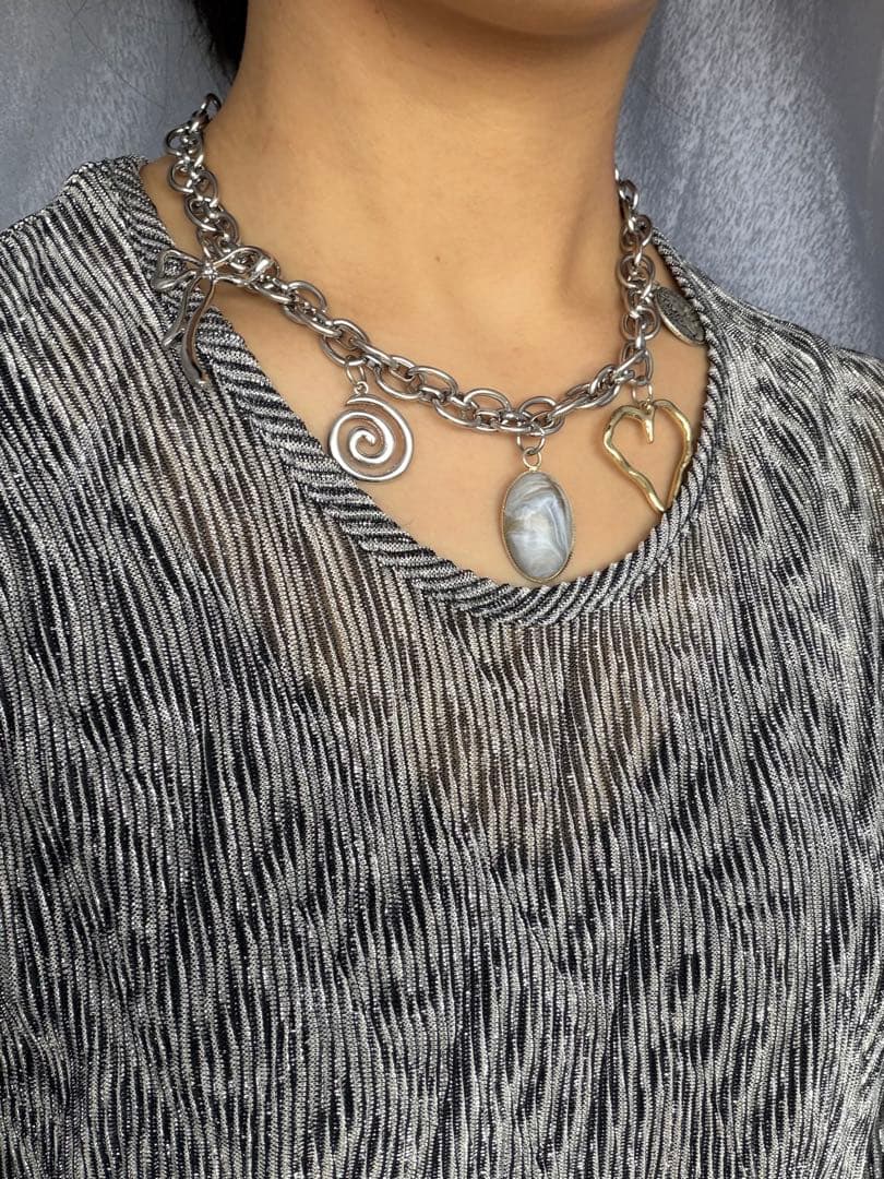 No.5 big motif chain ネックレス