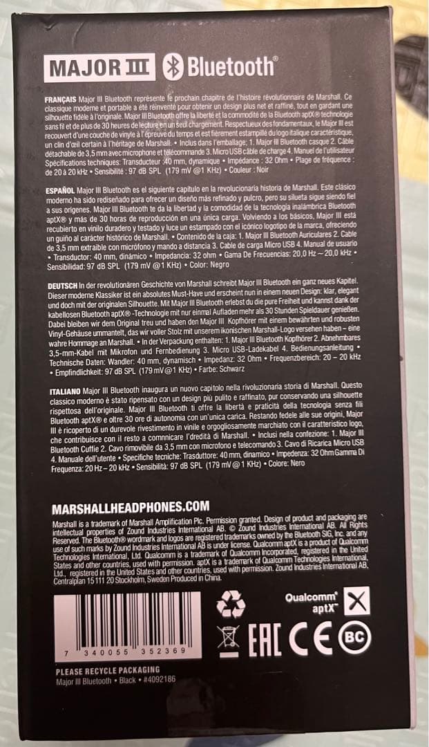 (マーシャル)ヘッドフォン Marshall Major III