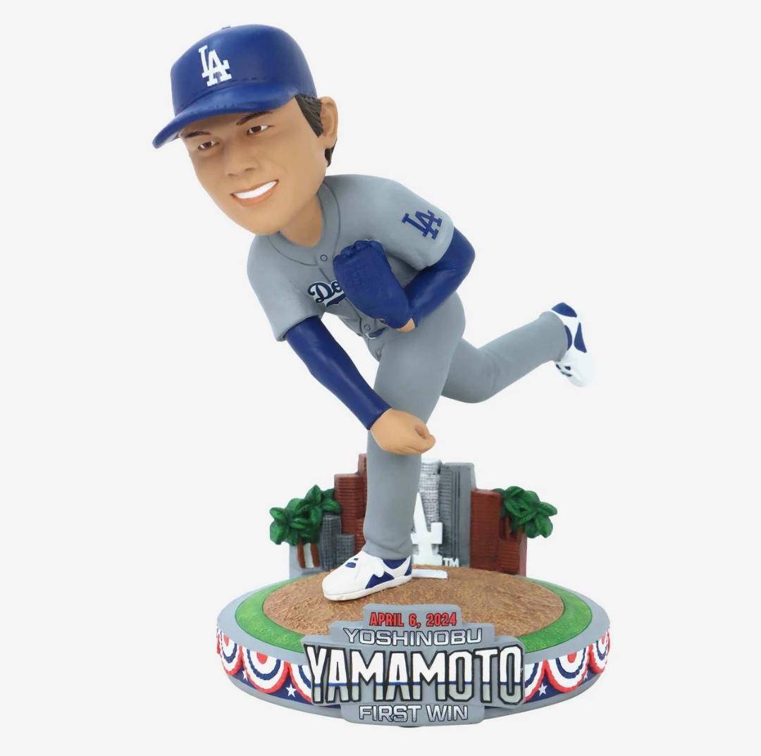 山本由伸 ボブルヘッド MLB 初勝利 ２１８個限定品　特別レア　２０ｃｍ