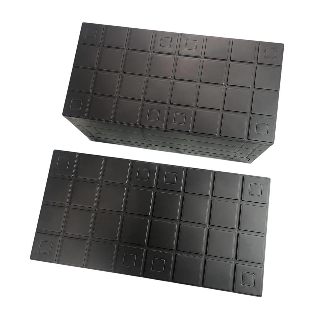 ◯岩谷マテリアル グリッドコンテナ 収納ボックス 3個セット 黒