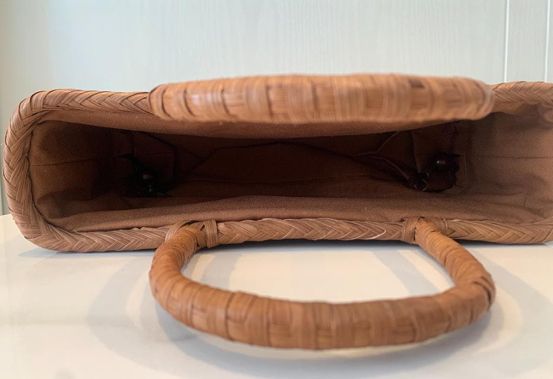 山葡萄 かごバッグ 網代編み 籠 手提げ 巾着袋